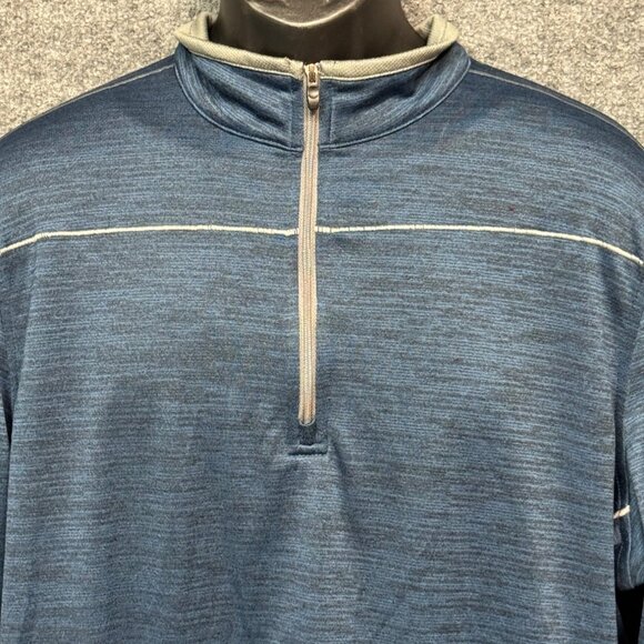 Pebble Beach Mens XL Blue Quarter-Zip Pullover Dry-Luxe Performance Long Sleeve - Picture 6 of 9